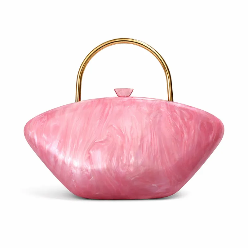 Acrylic Chain Shoulder Wedding Evening Clutch4