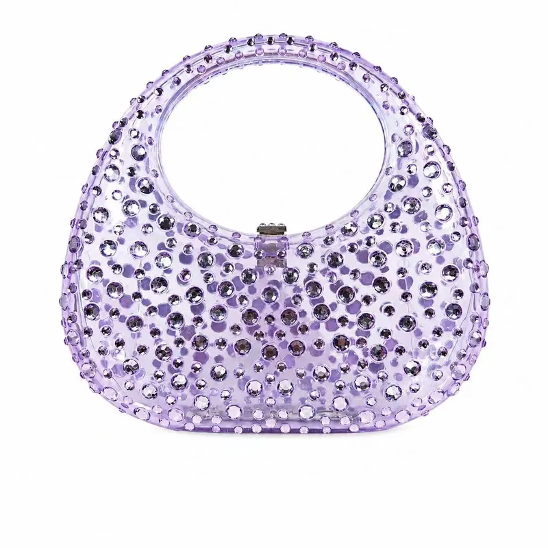 Acrylic Crescent Evening Clutch1