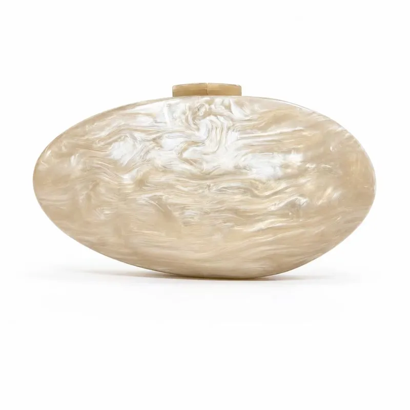 Oval Shell Acrylic Evening Bag1