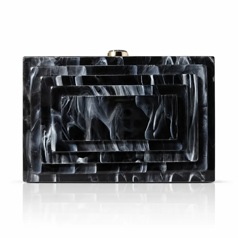 Patchwork Acrylic Shoulder Evening Bag1