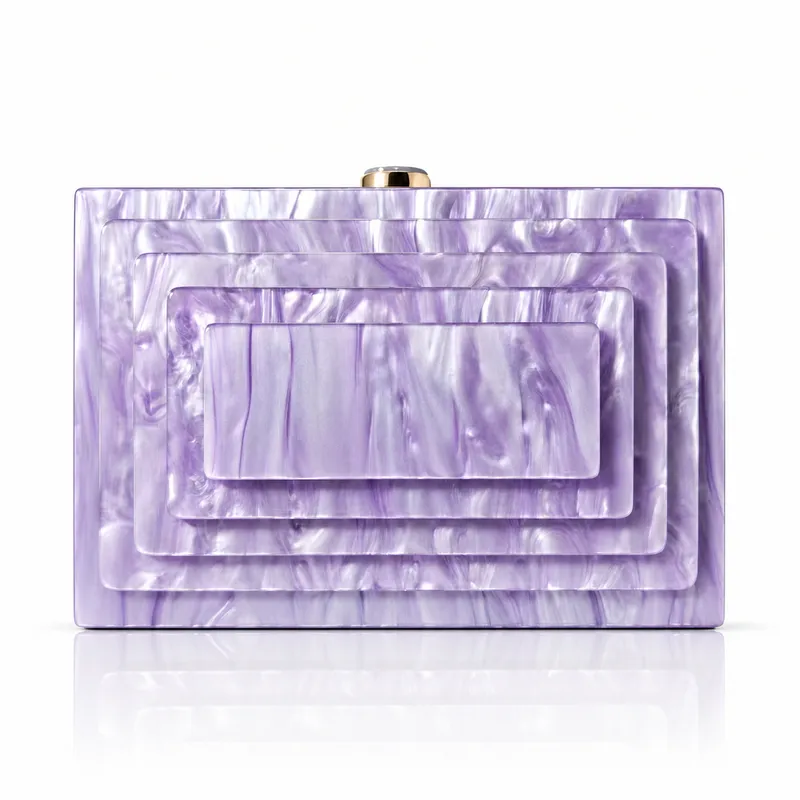 Patchwork Acrylic Shoulder Evening Bag2