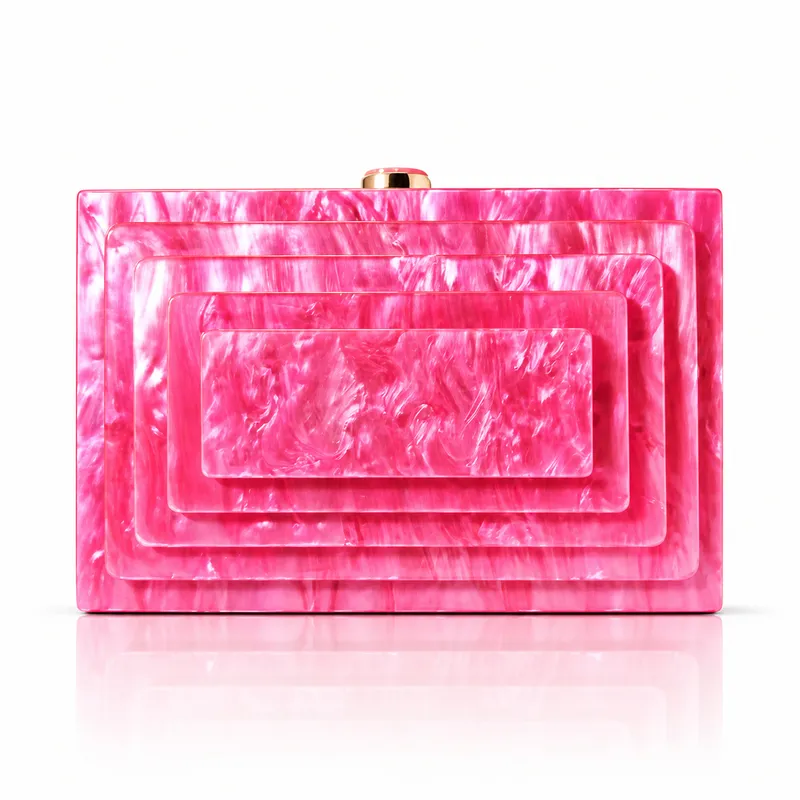 Patchwork Acrylic Shoulder Evening Bag3