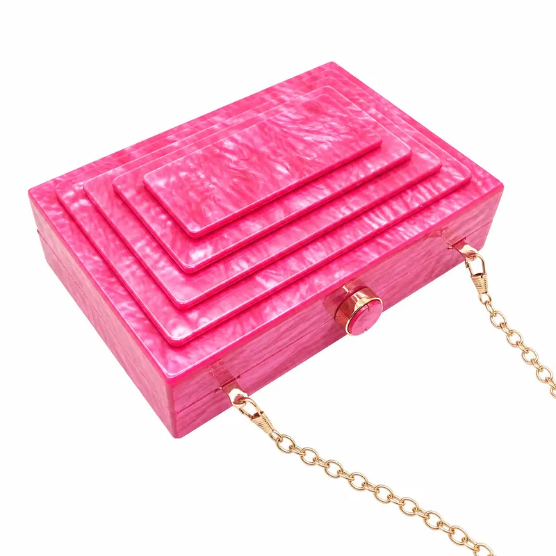 Patchwork Acrylic Shoulder Evening Bag4