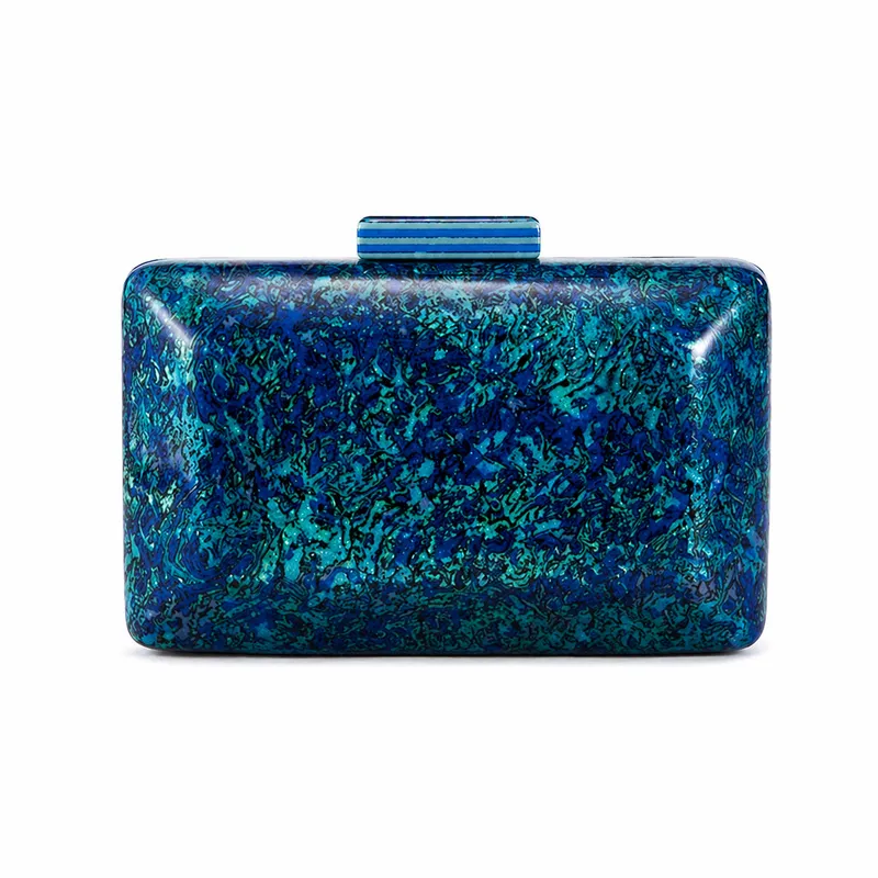 Retro Shell Acrylic Chain Evening Clutch 1