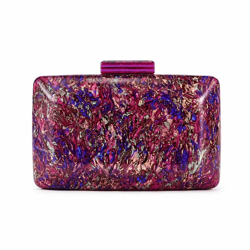 Retro Shell Acrylic Chain Evening Clutch 2