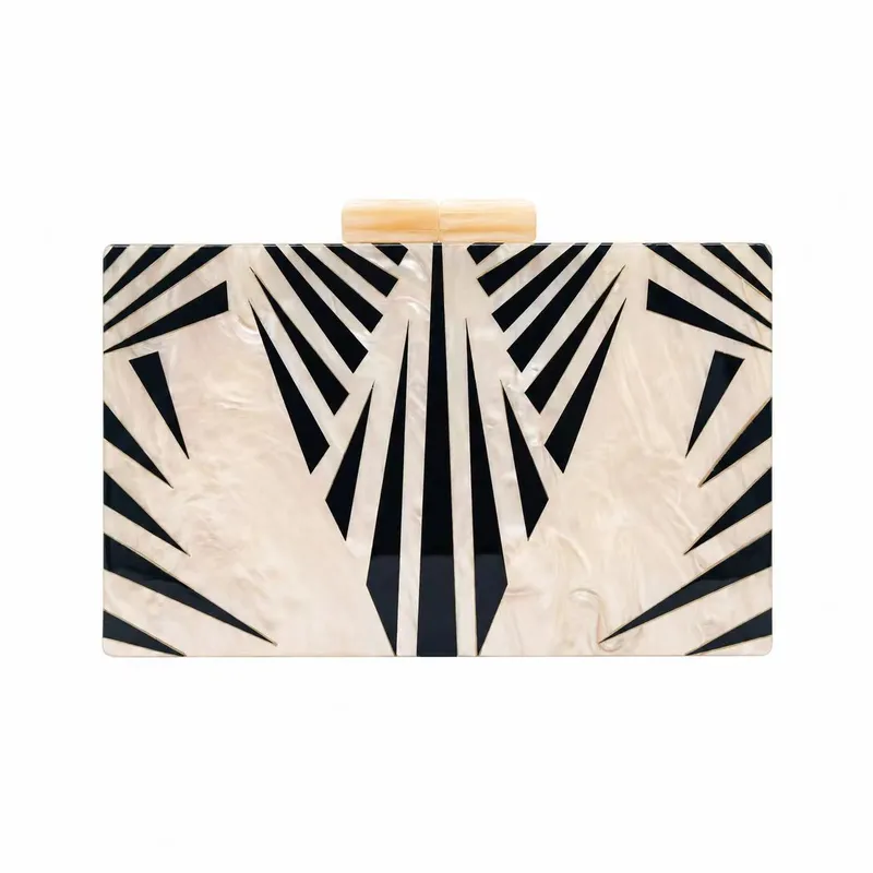 Retro Zebra Acrylic Shoulder Evening Bag2