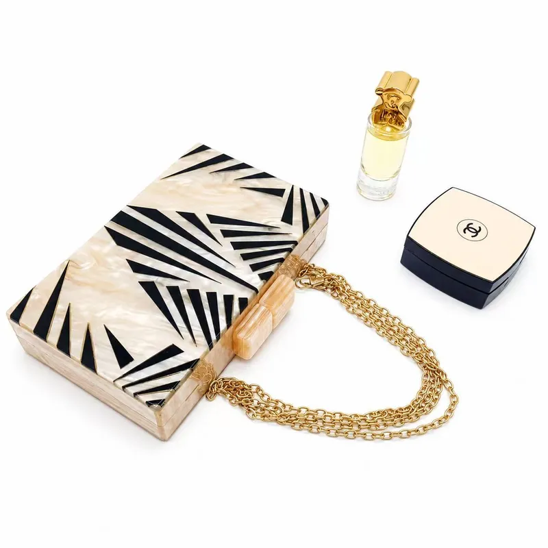 Retro Zebra Acrylic Shoulder Evening Bag4