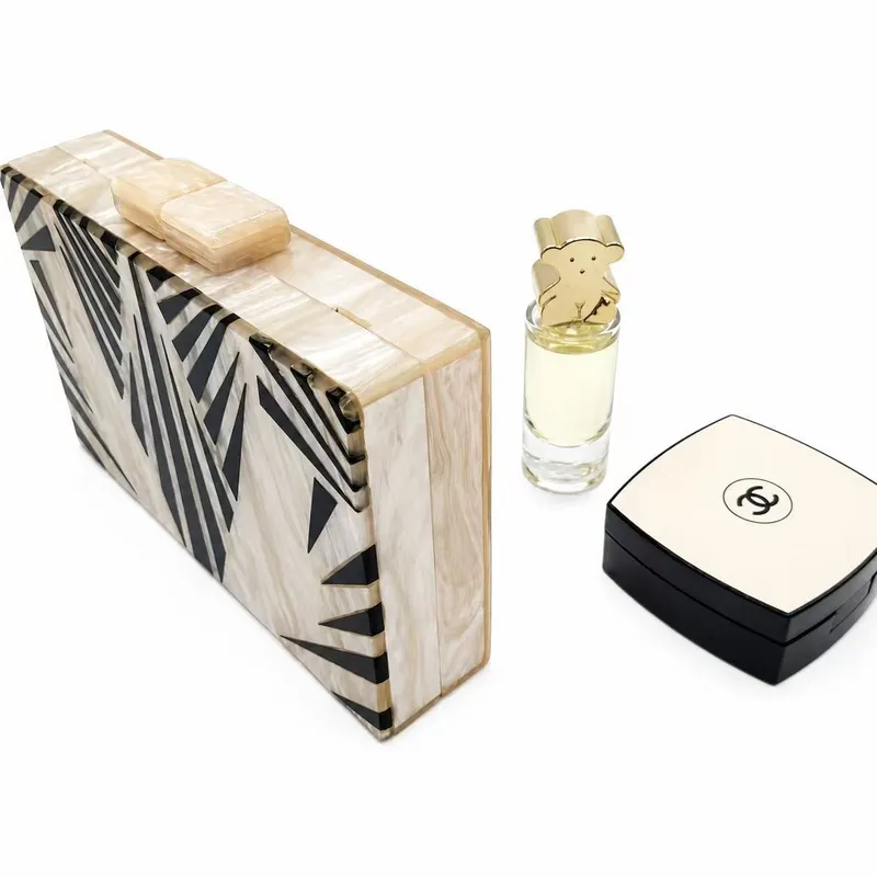 Retro Zebra Acrylic Shoulder Evening Bag7