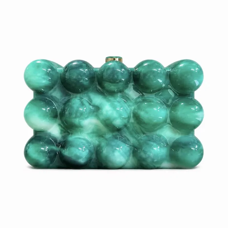 Wavy Pearl Eggshell Acrylic Clutch4