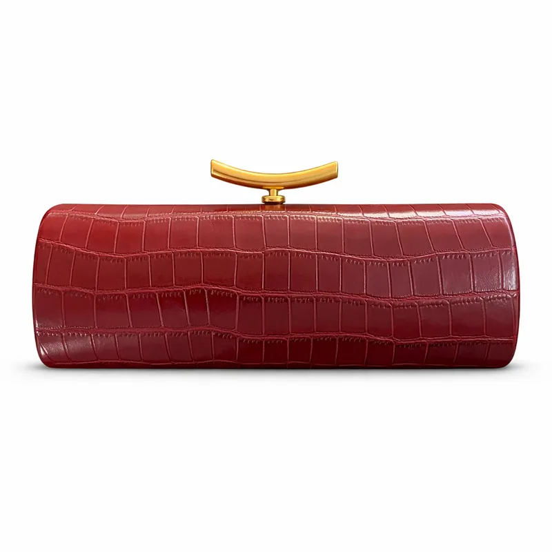 PU Crocodile-Patterned Baguette Bag2
