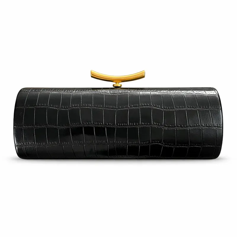 PU Crocodile-Patterned Baguette Bag3