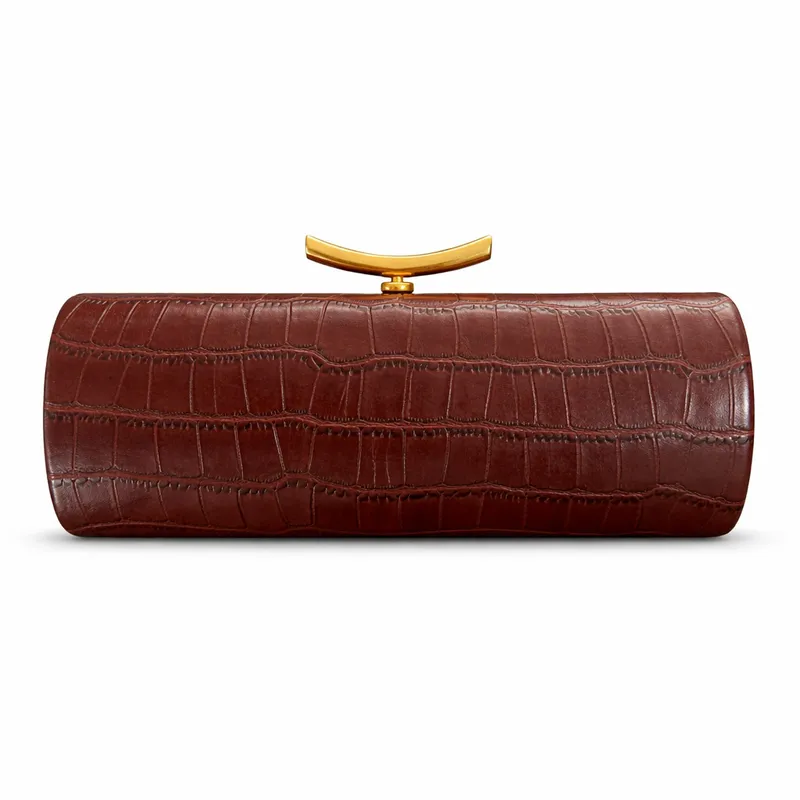 PU Crocodile-Patterned Baguette Bag5