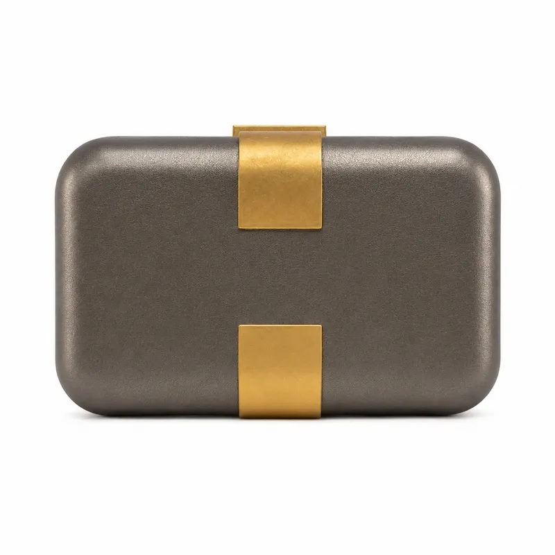PU Leather Gold Evening Bag2